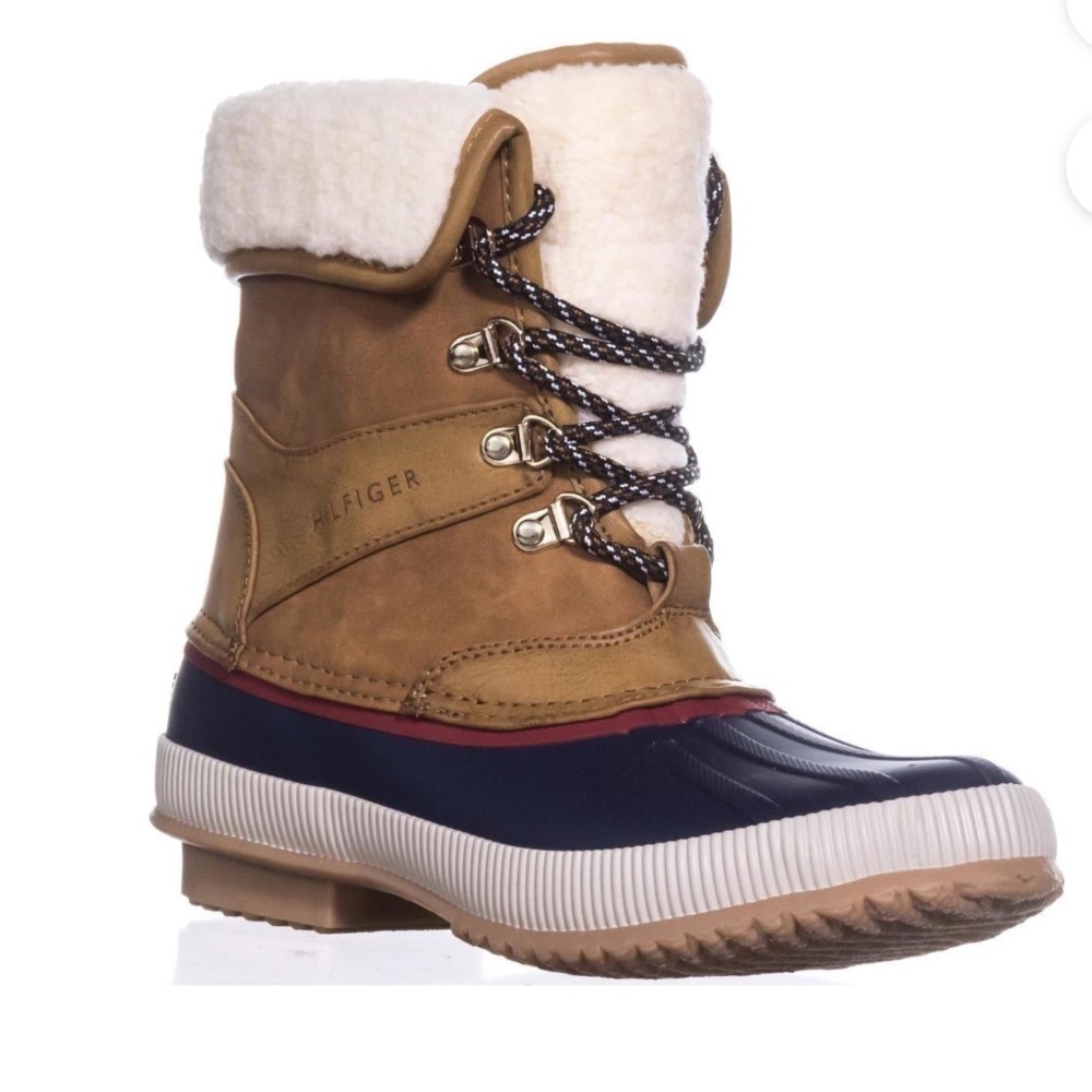 Tommy Hilfiger Rustee leather lined warm duck winter boots size 8